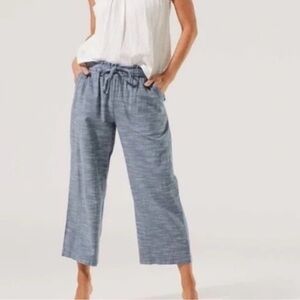 Pact Sunday Crop Pants in Chambray